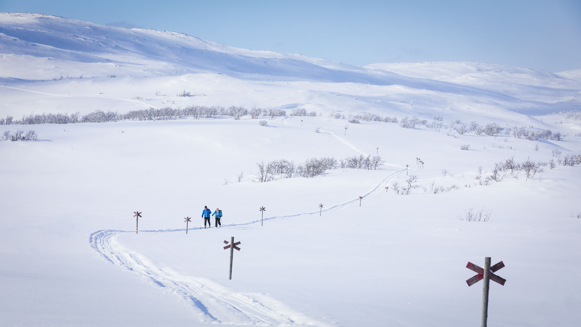 Längdåkning och turskidåkning i Ullådalen, Åre.