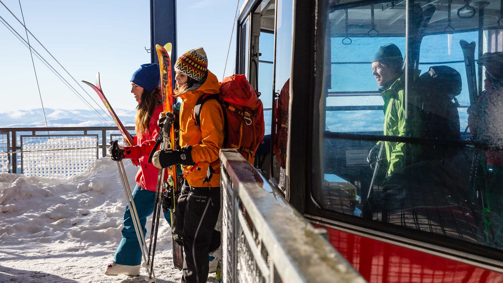 Kabinbanan till toppen