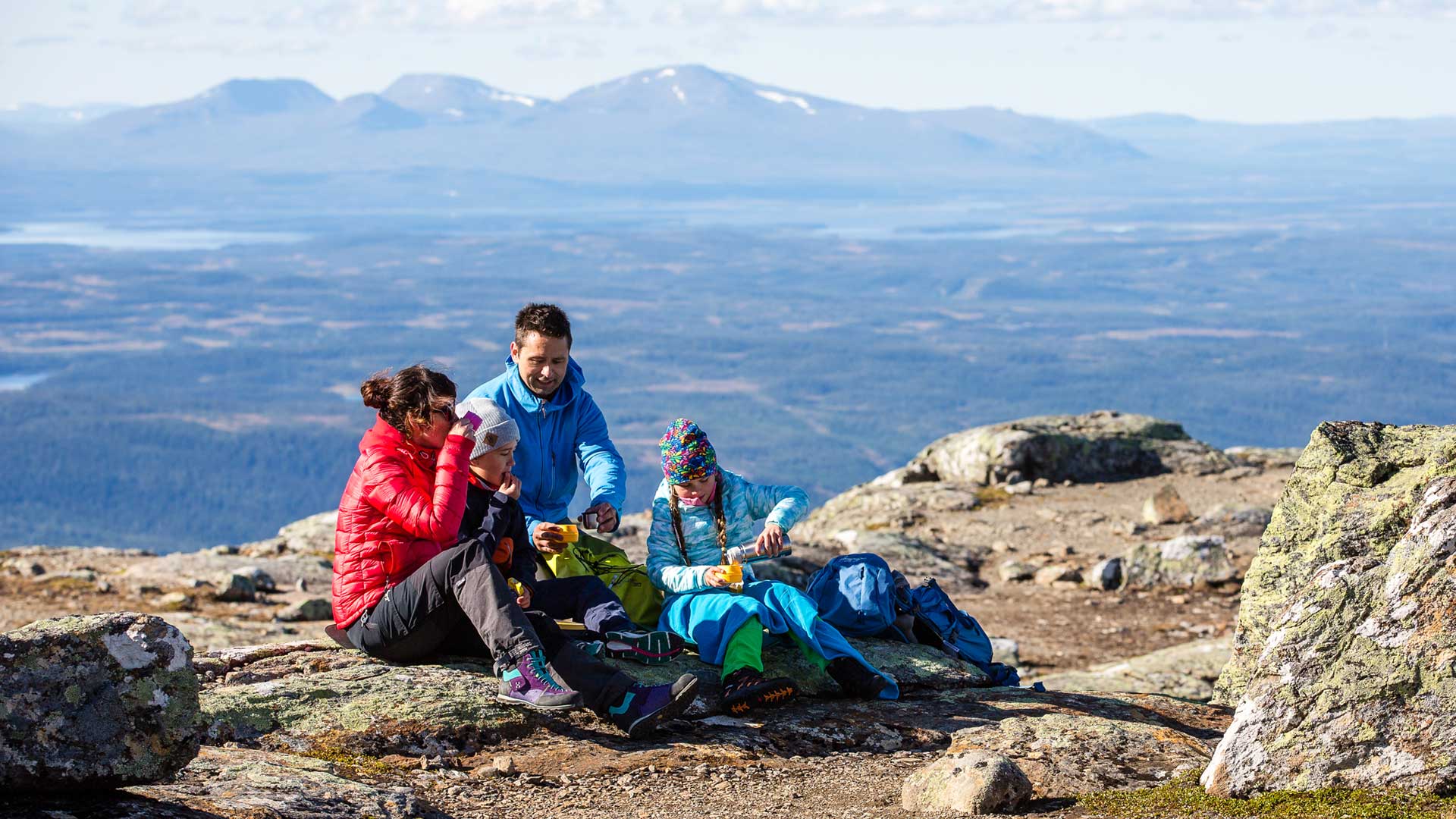 Coffee break at the top.