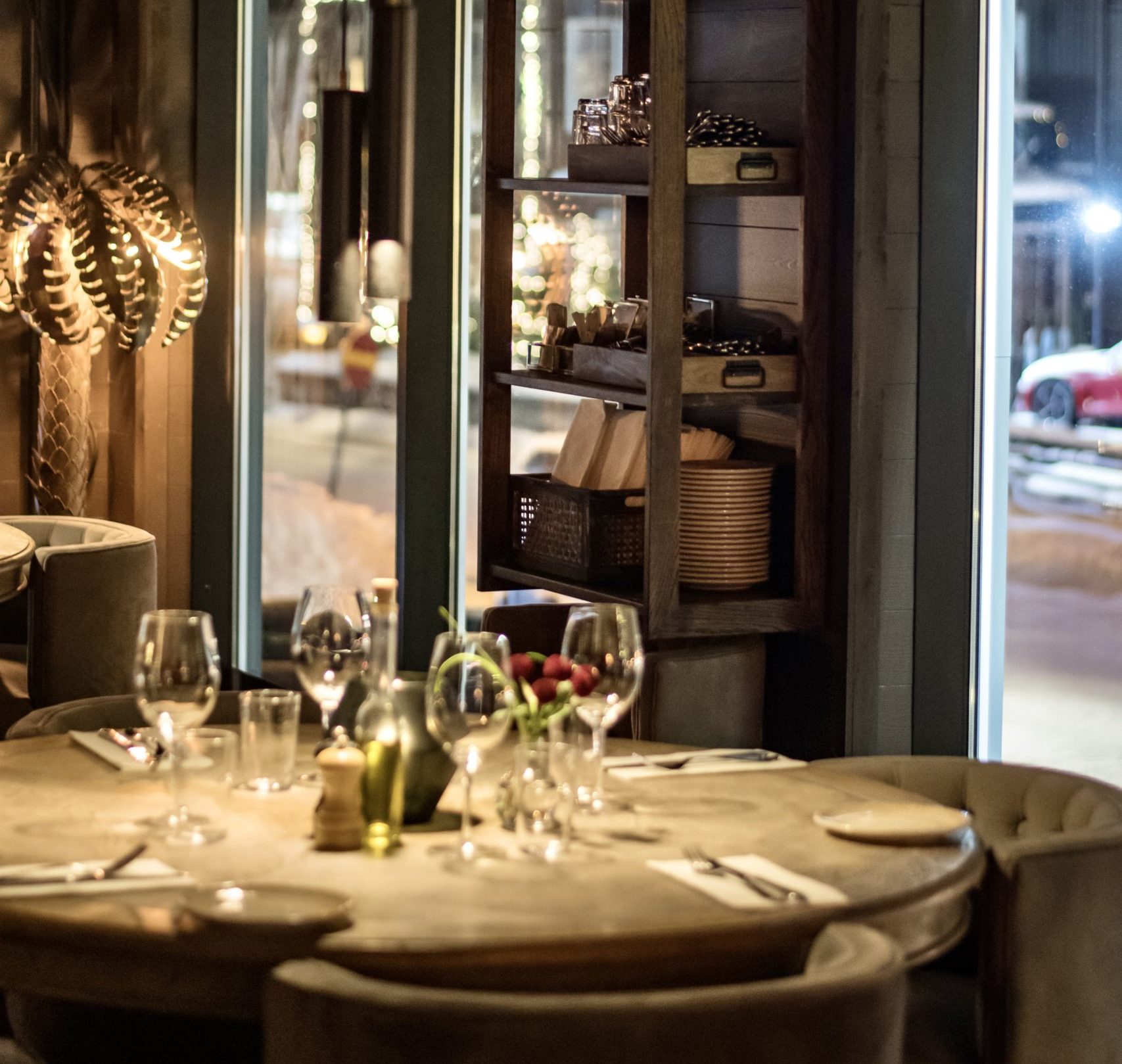 Dukat bord på restaurangen Mister French.