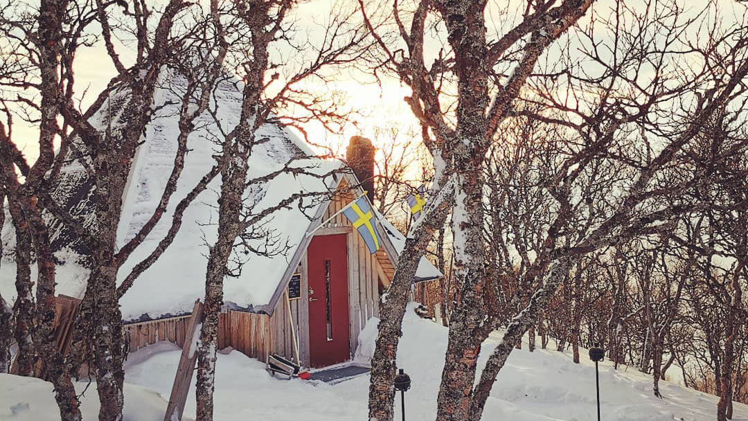 Våffelkåtan Åre in winter.