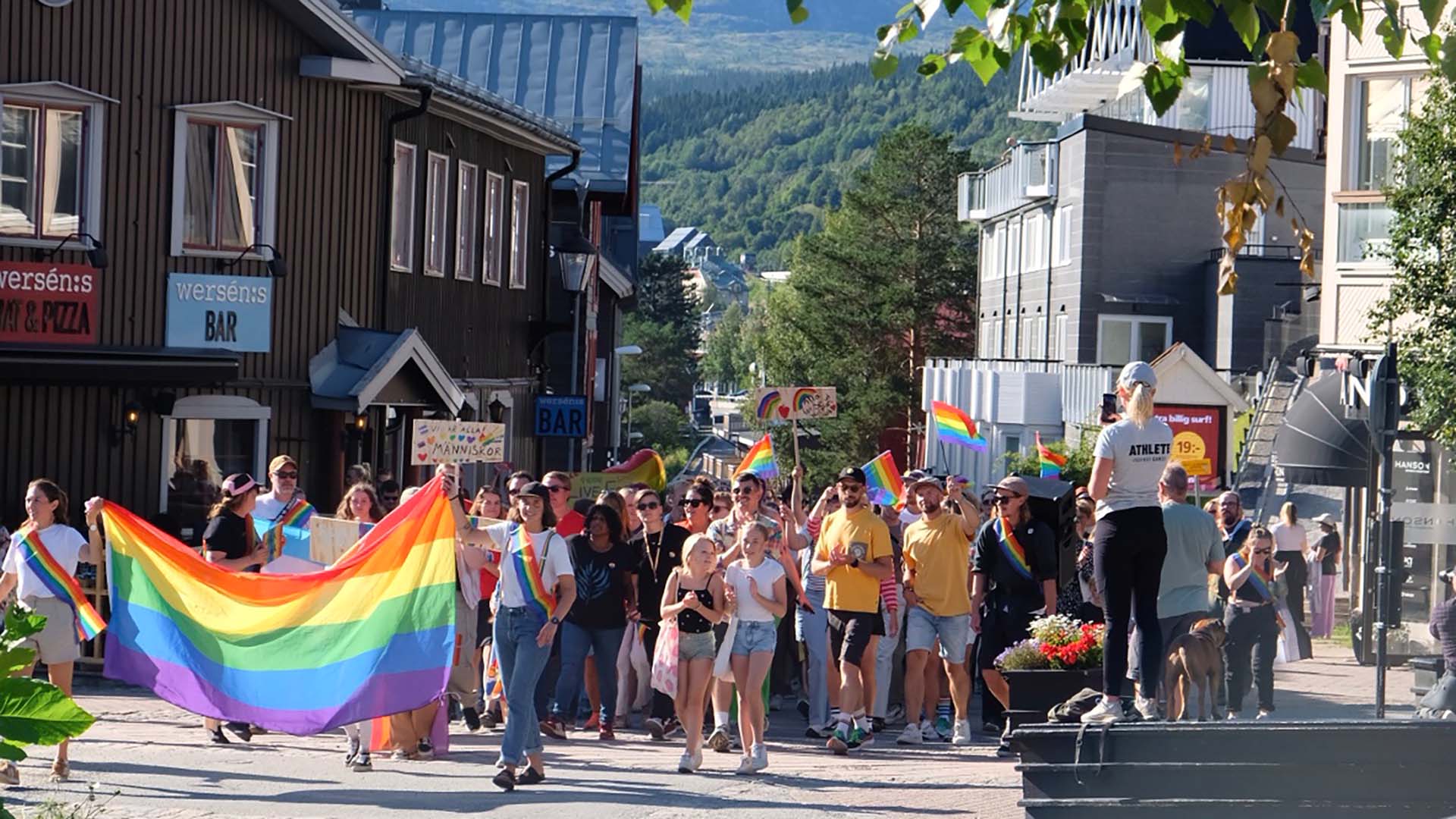 Pride-parad på Åre torpg
