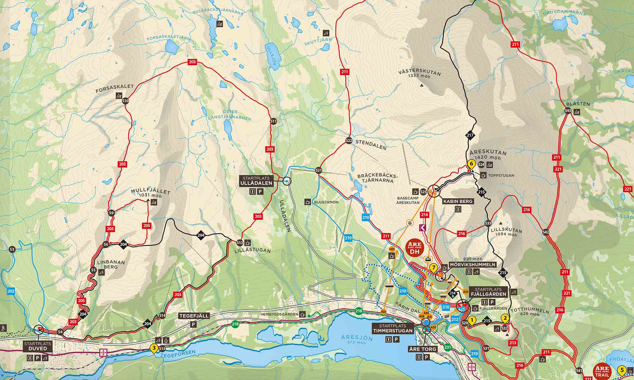 Vandringskarta Åre